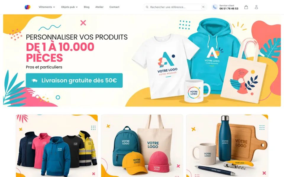 Textile personnalisé BtoB