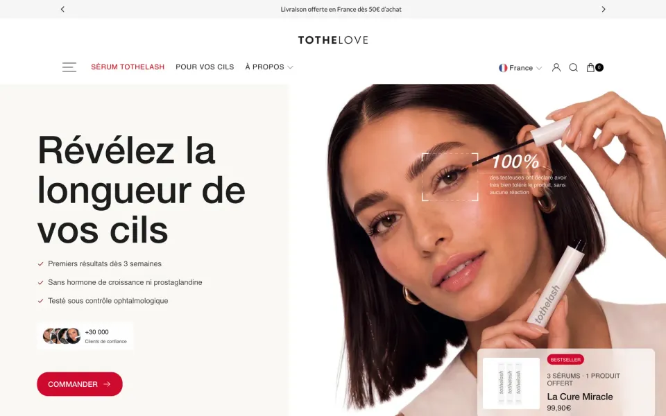 TOTHELOVE — sérums cils & cheveux